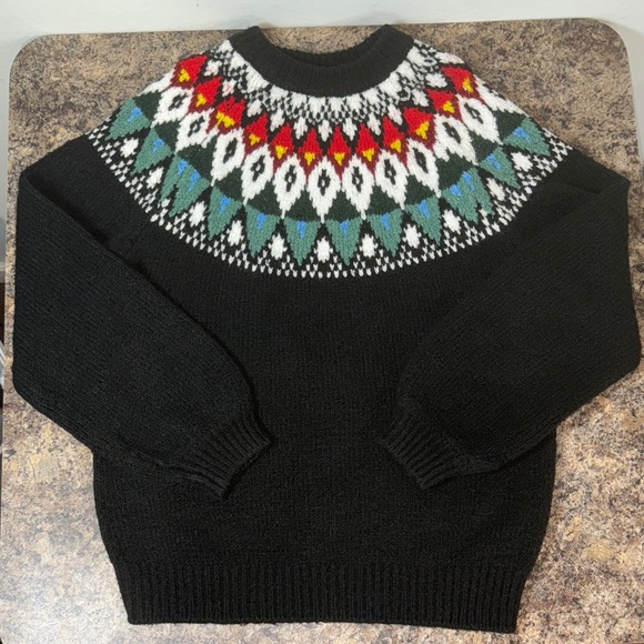 Urban Outfitters Cadence Intarsia Knit Crew Neck Winter Sweater Women’s Size M - Picture 3 of 15